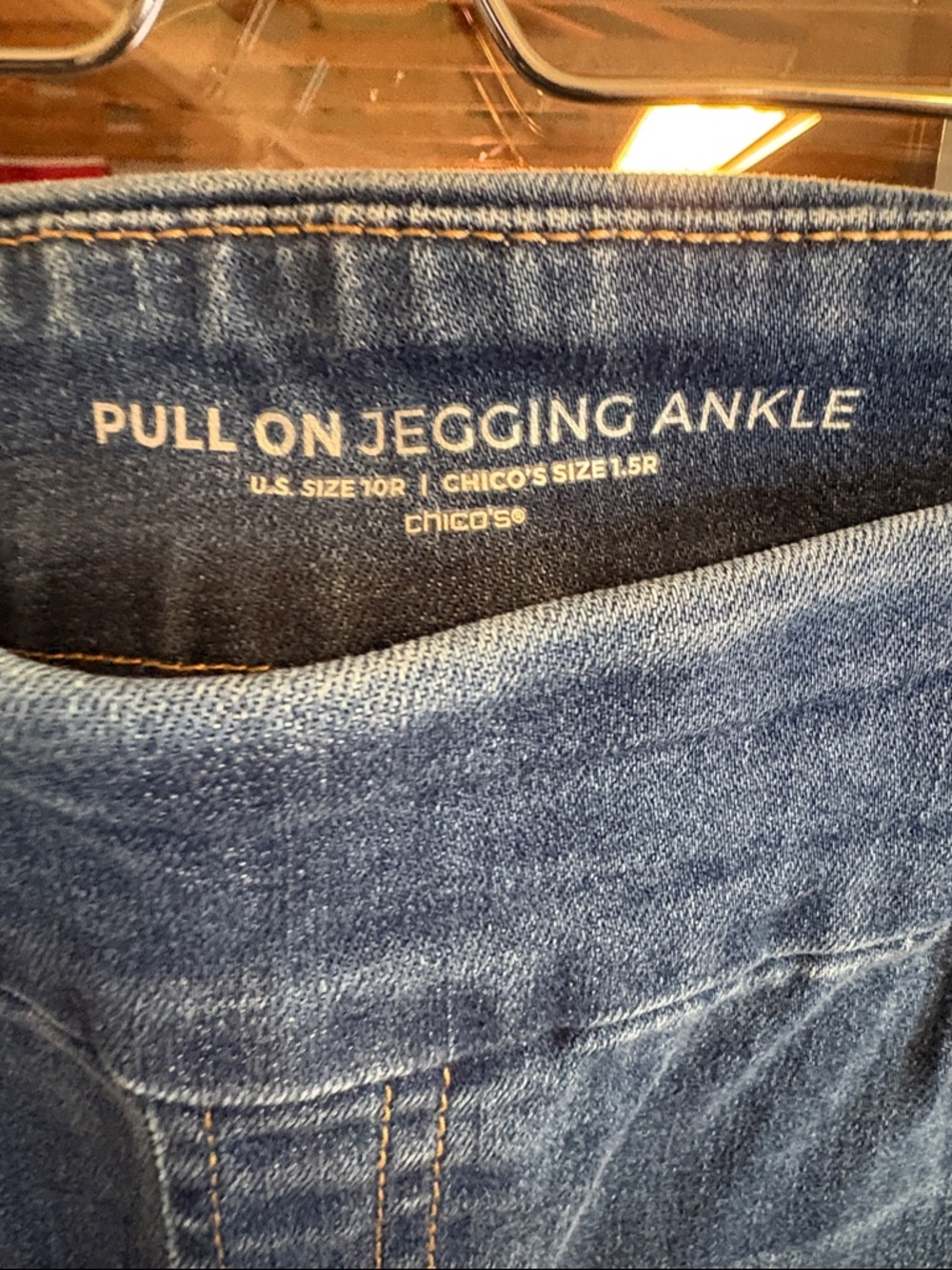 Chico's Dark Blue Ankle Jeans with Floral Embroidery - Picture 2 of 9
